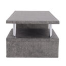 Modern Grey Faux Concrete Multi-Level Coffee Table