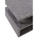Modern Grey Faux Concrete Multi-Level Coffee Table