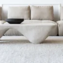 Organic Modern White Plaster Coffee Table