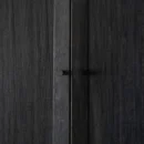 Tall Dark Wood Distressed Slim Storage Cabinet