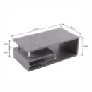 Modern Grey Faux Concrete Multi-Level Coffee Table