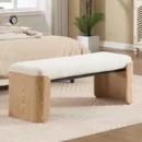 Scandinavian Wood Accent Bench