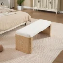 Scandinavian Wood Accent Bench