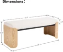 Scandinavian Wood Accent Bench