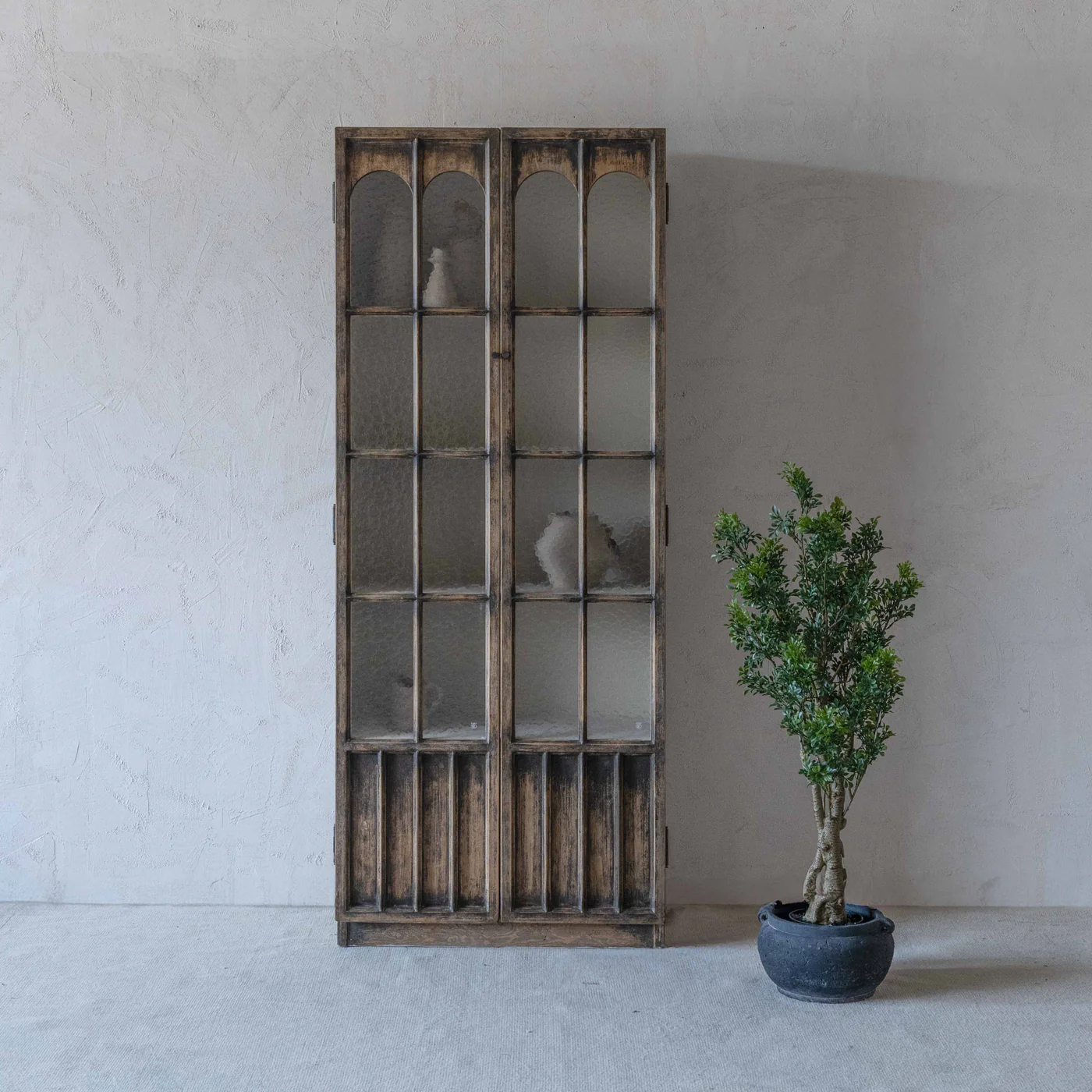 Vintage Glass Door Cabinet