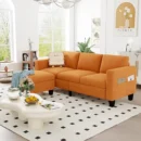 Contemporary Orange Sectional Sofa