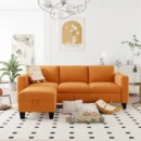 Contemporary Orange Sectional Sofa