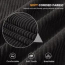 Modern Charcoal Corduroy Sofa