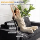 Modern Charcoal Corduroy Sofa